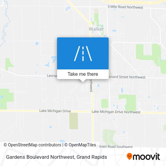 Gardens Boulevard Northwest map