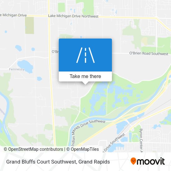 Grand Bluffs Court Southwest map