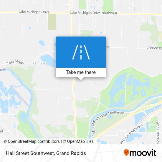 Hall Street Southwest map