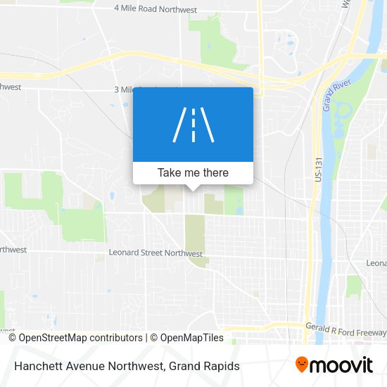Hanchett Avenue Northwest map