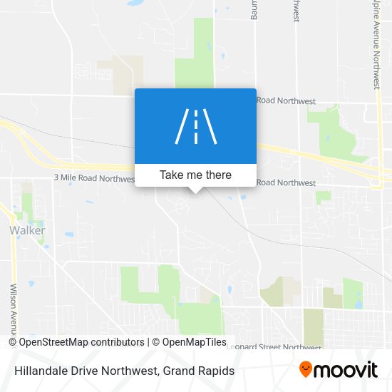 Hillandale Drive Northwest map