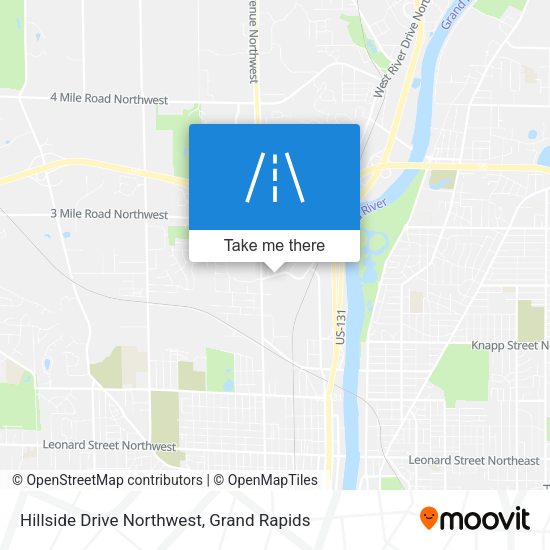 Mapa de Hillside Drive Northwest