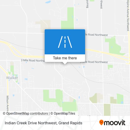 Mapa de Indian Creek Drive Northwest