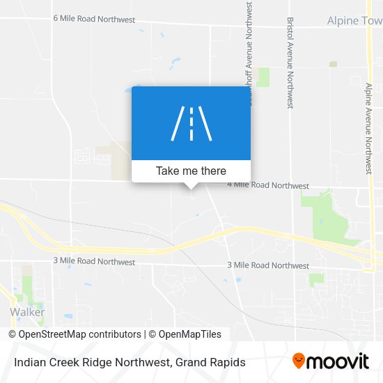 Mapa de Indian Creek Ridge Northwest