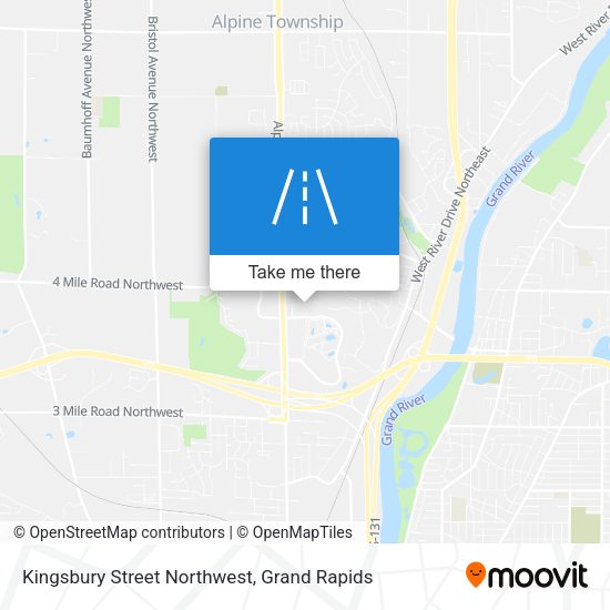 Mapa de Kingsbury Street Northwest