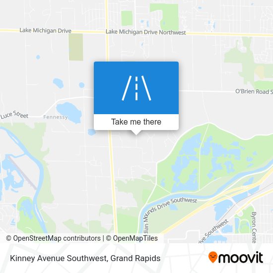 Kinney Avenue Southwest map