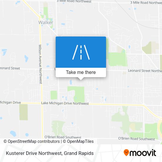 Mapa de Kusterer Drive Northwest