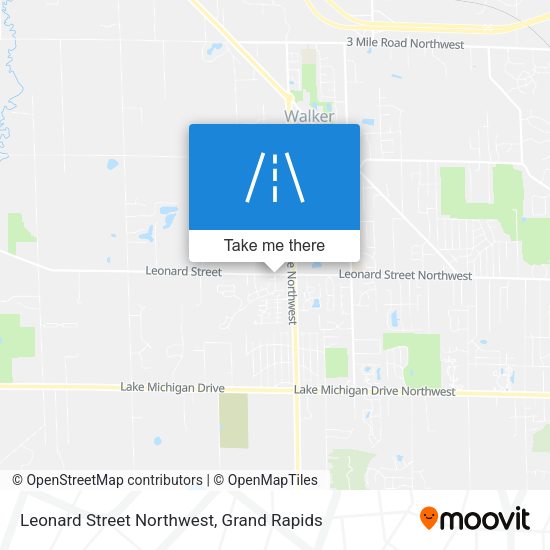 Mapa de Leonard Street Northwest