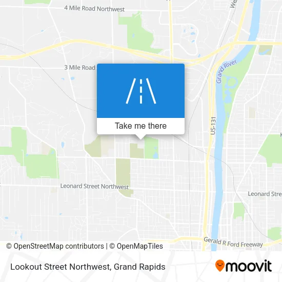 Mapa de Lookout Street Northwest