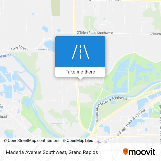 Maderia Avenue Southwest map