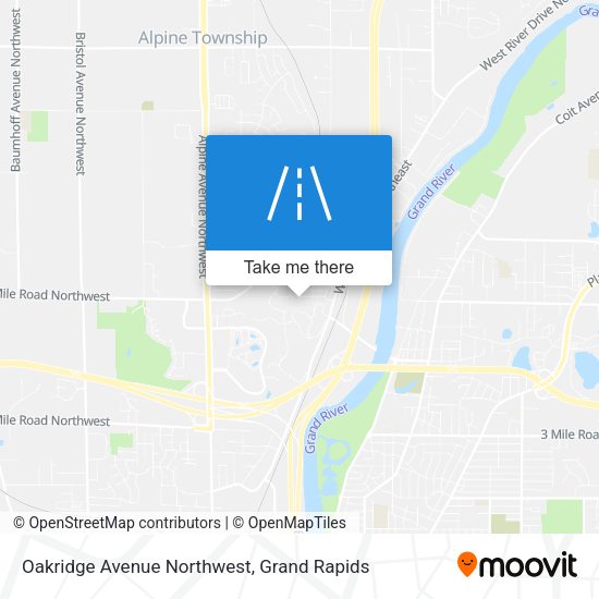Oakridge Avenue Northwest map