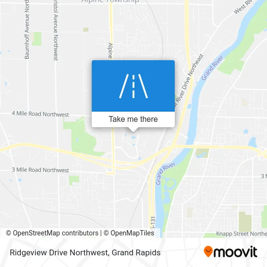 Ridgeview Drive Northwest map