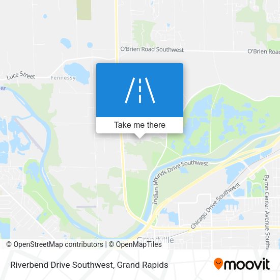Riverbend Drive Southwest map