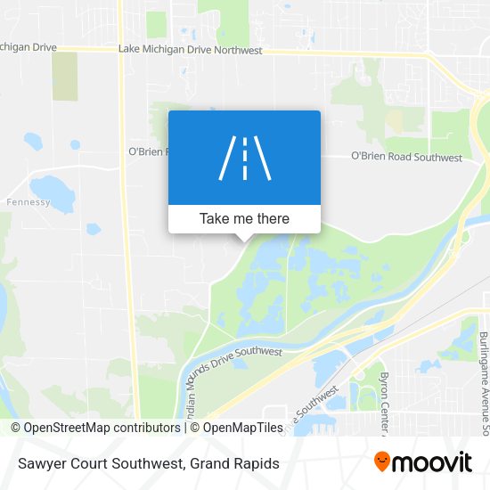 Mapa de Sawyer Court Southwest