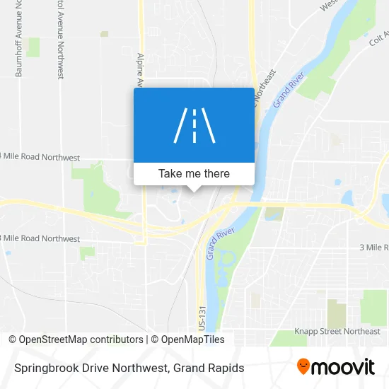 Springbrook Drive Northwest map