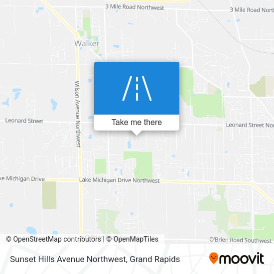 Sunset Hills Avenue Northwest map