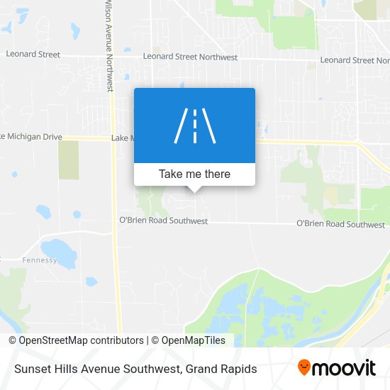 Sunset Hills Avenue Southwest map
