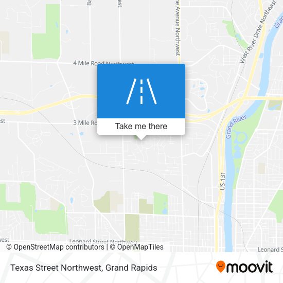 Texas Street Northwest map
