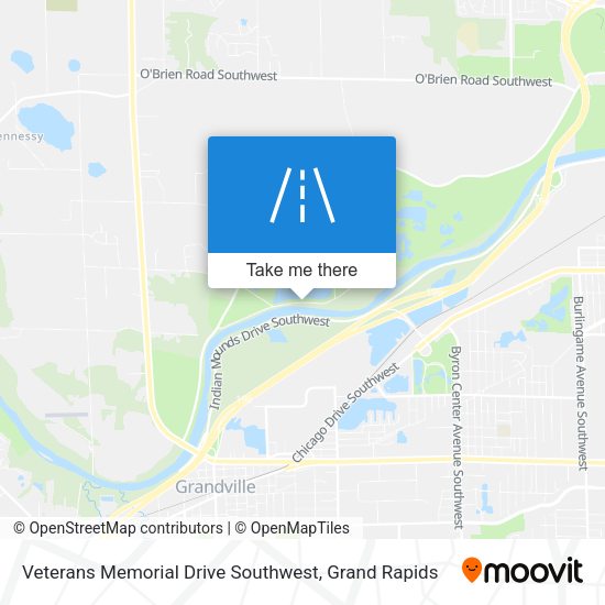 Mapa de Veterans Memorial Drive Southwest