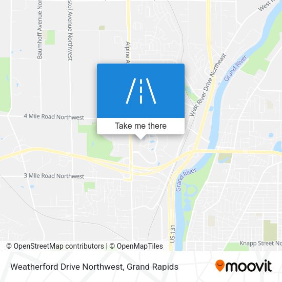 Weatherford Drive Northwest map