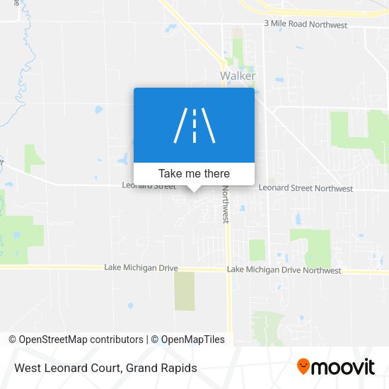 West Leonard Court map