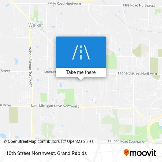 10th Street Northwest map