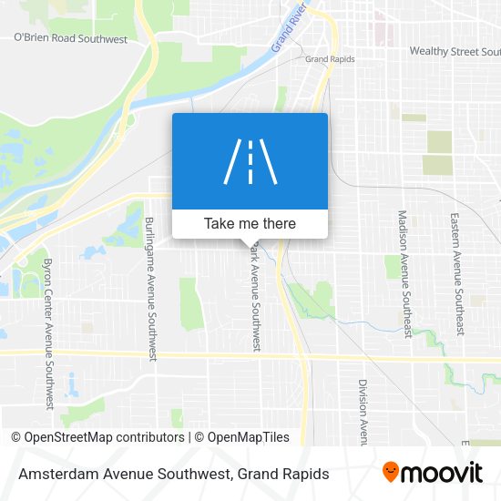 Amsterdam Avenue Southwest map