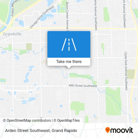 Arden Street Southwest map