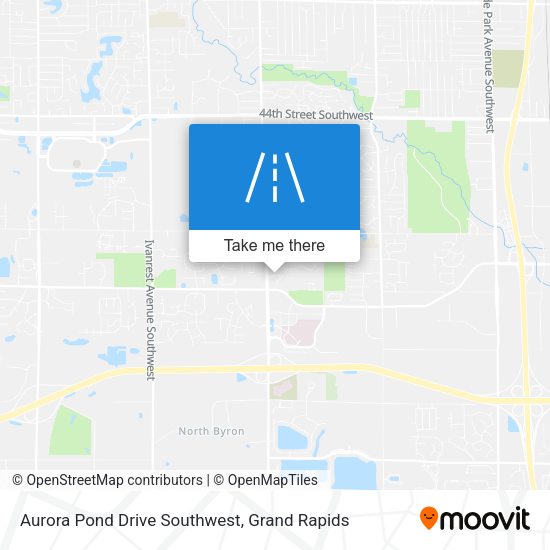 Aurora Pond Drive Southwest map