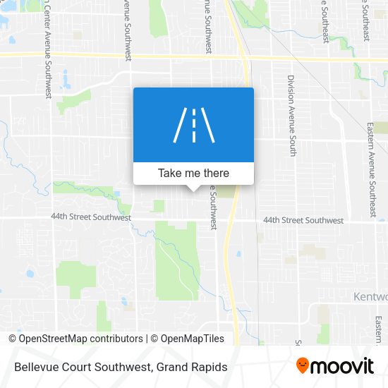 Bellevue Court Southwest map