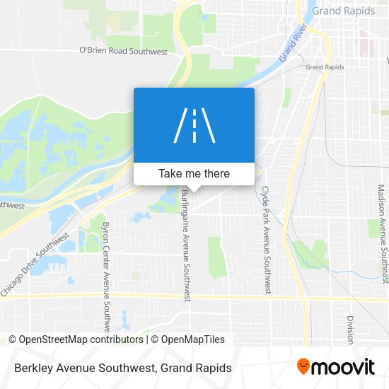 Berkley Avenue Southwest map