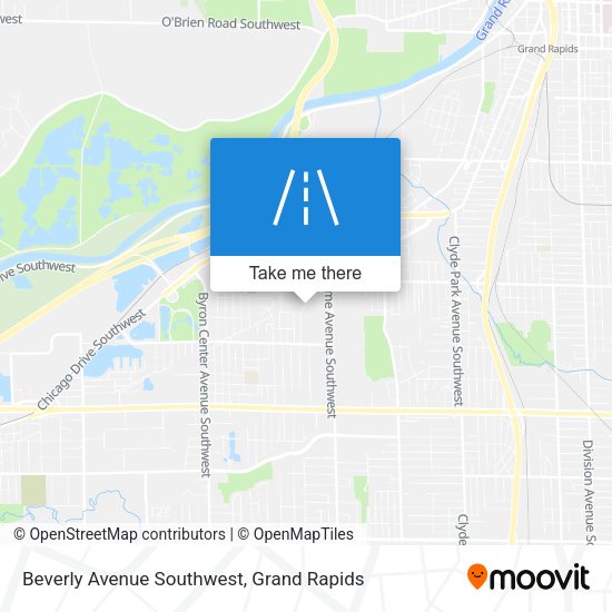 Beverly Avenue Southwest map