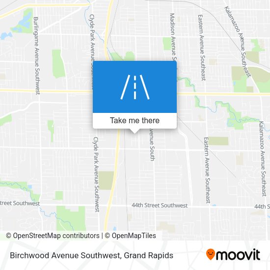Birchwood Avenue Southwest map