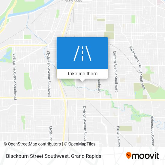 Blackburn Street Southwest map