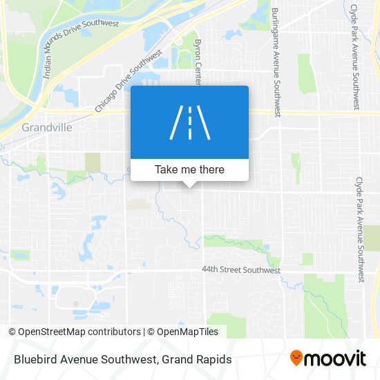 Bluebird Avenue Southwest map