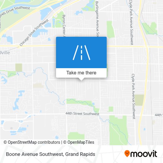 Boone Avenue Southwest map