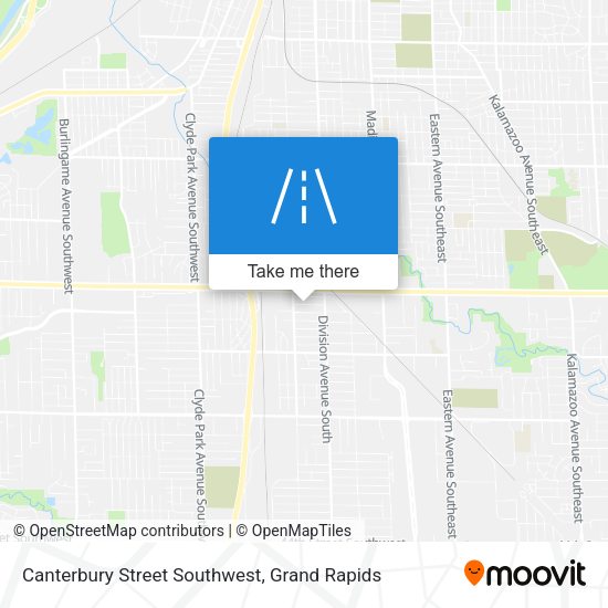 Canterbury Street Southwest map