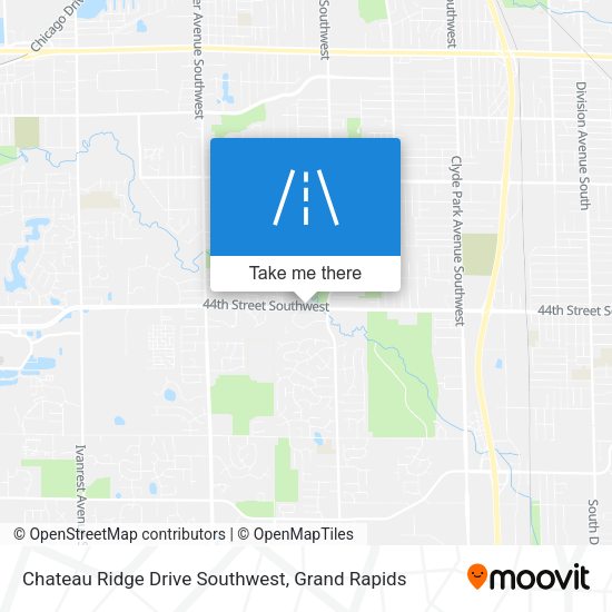 Chateau Ridge Drive Southwest map