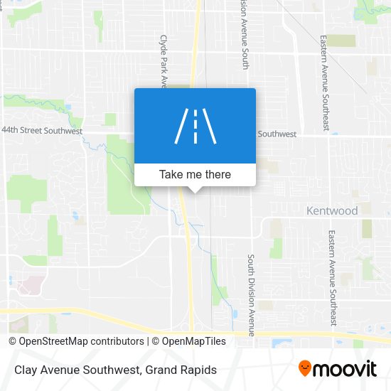 Clay Avenue Southwest map