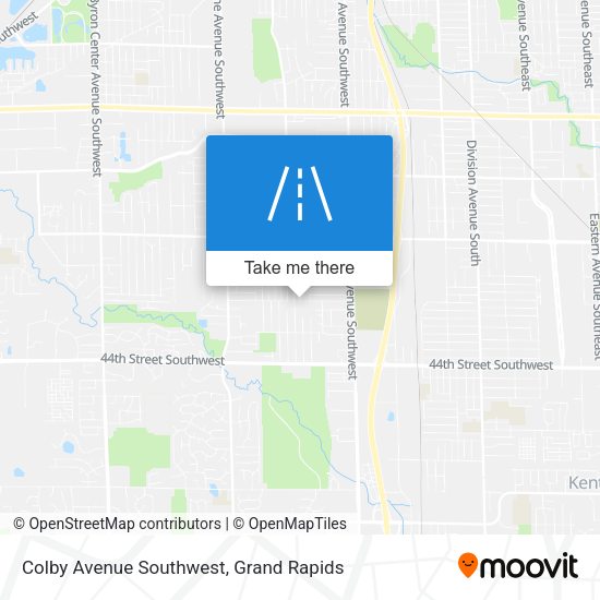 Colby Avenue Southwest map
