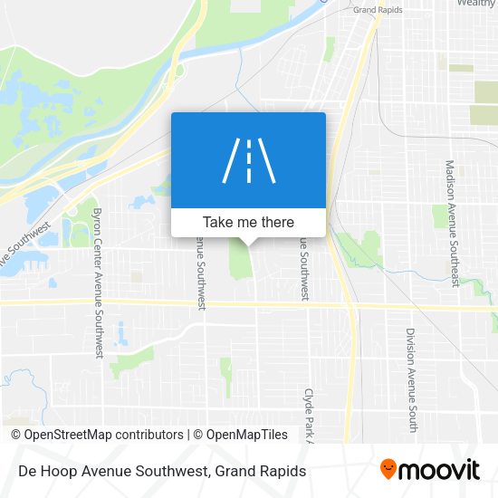 De Hoop Avenue Southwest map