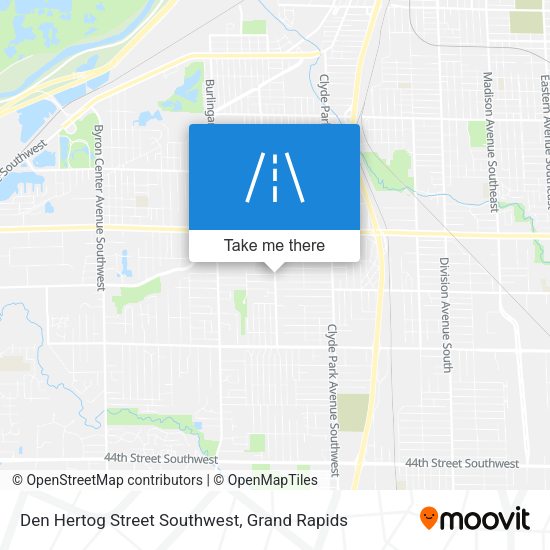 Mapa de Den Hertog Street Southwest