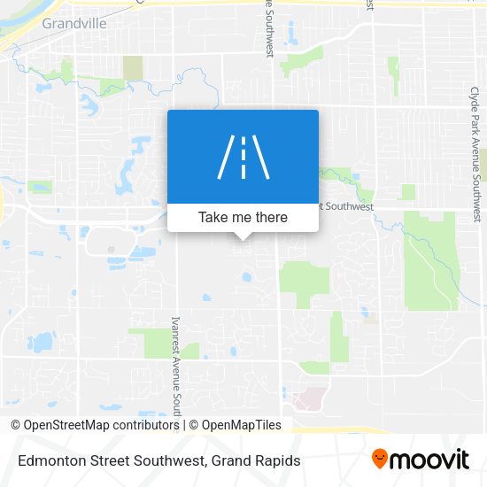 Edmonton Street Southwest map