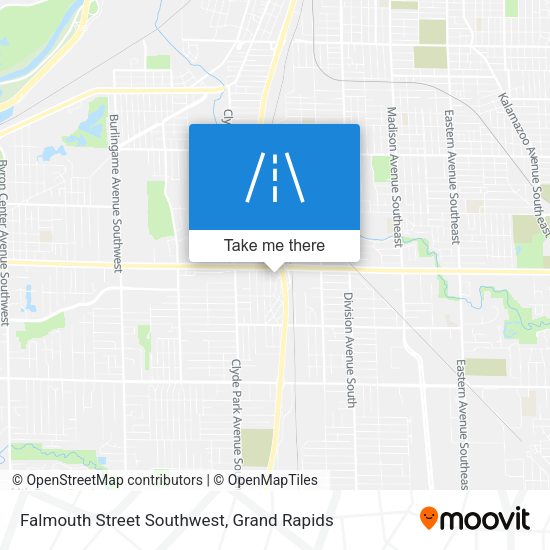 Falmouth Street Southwest map