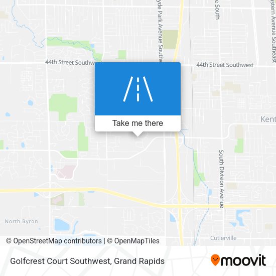 Golfcrest Court Southwest map