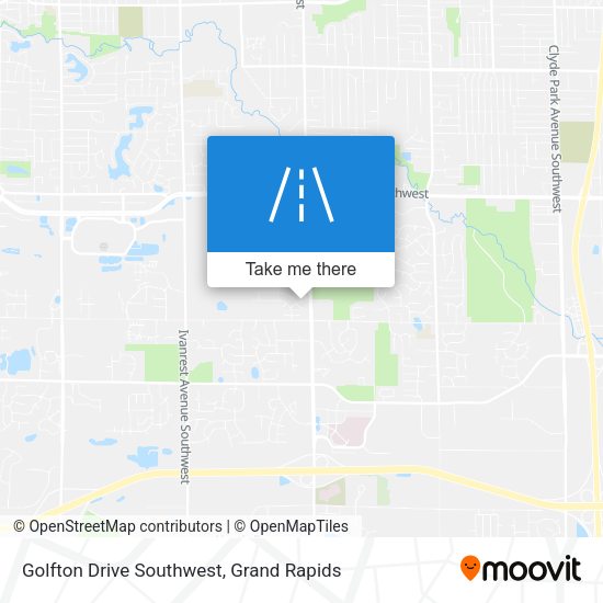 Golfton Drive Southwest map
