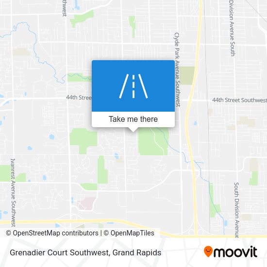 Mapa de Grenadier Court Southwest