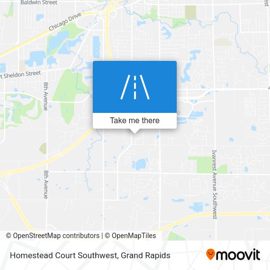 Homestead Court Southwest map