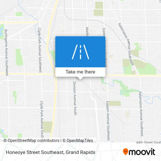 Honeoye Street Southeast map