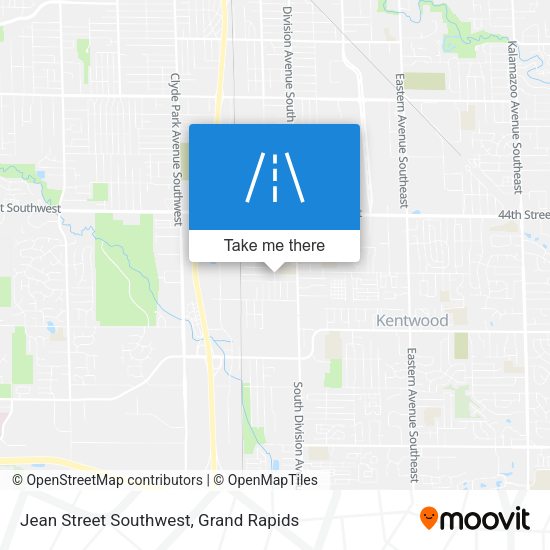 Jean Street Southwest map